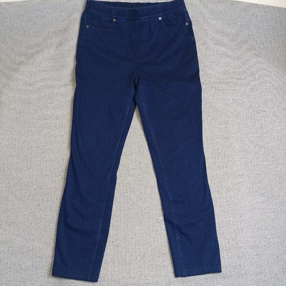 Lands End Starfish Jeans Womens S Blue Excellent Pull On Slim Leg Knit Denim